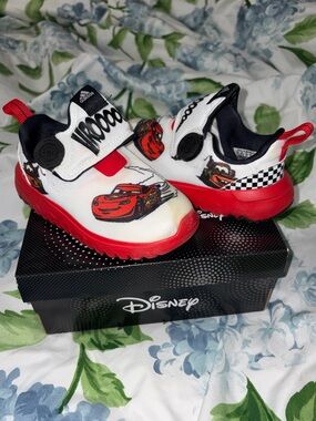 adidas Kids White and Red Lightning McQueen Sneakers